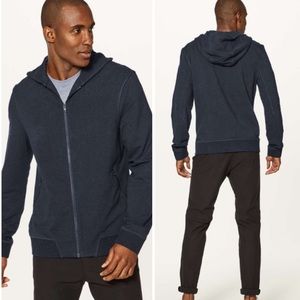 Lululemon Cross Cut Hoodie Heathered Inkwell Full Zip French Terry Medium